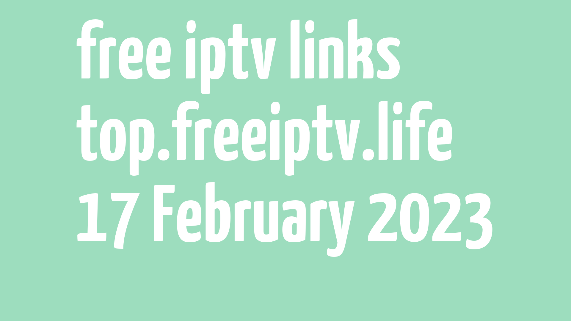free iptv links 160223